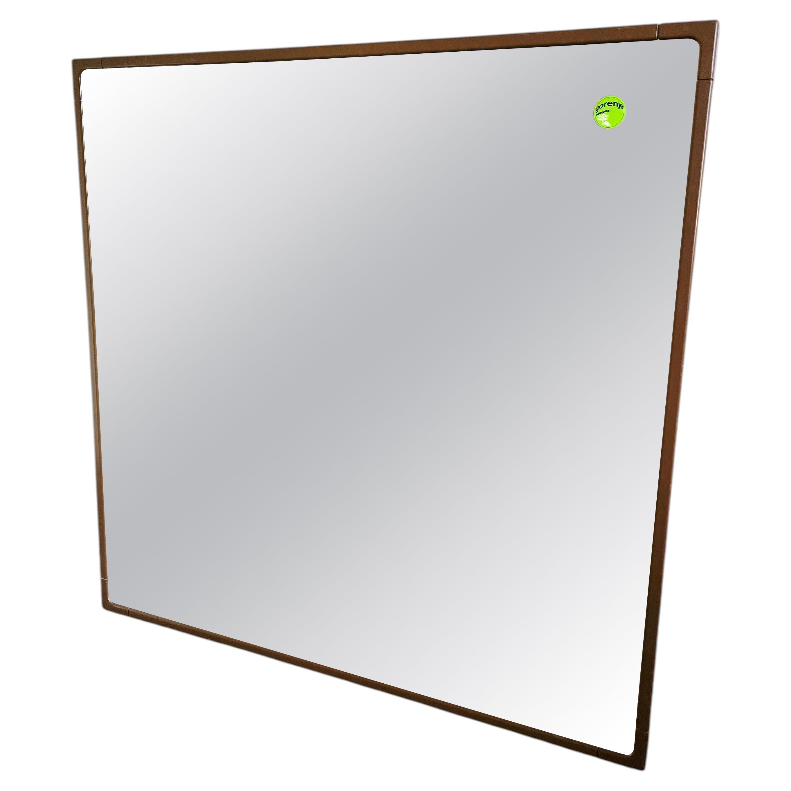 Mid-Century Modern Wall Mirror by Makio Hasuike, Plastic Frame, 1970s For Sale