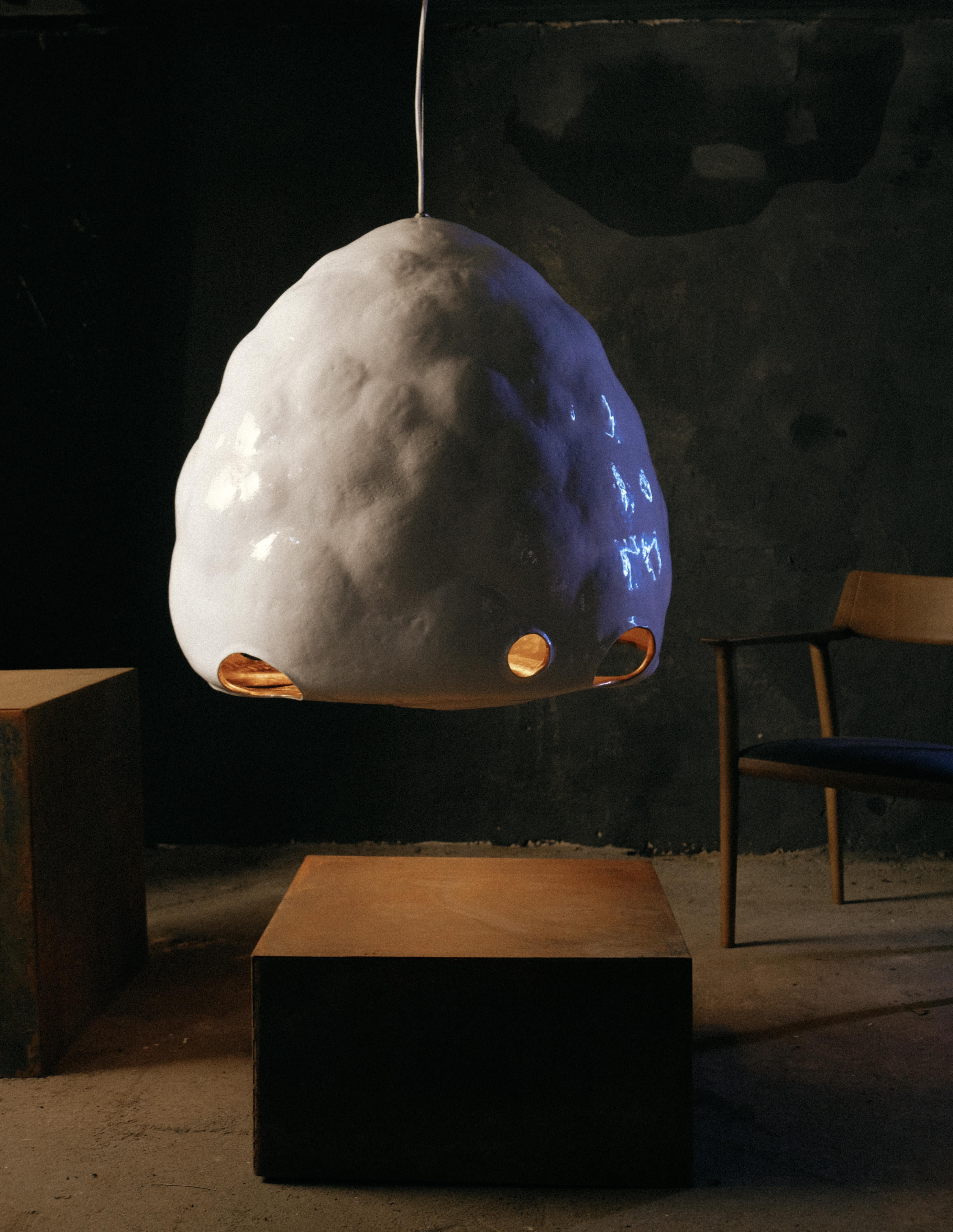 Moderne Lampe à suspension en céramique Makivka 85 par Makhno en vente