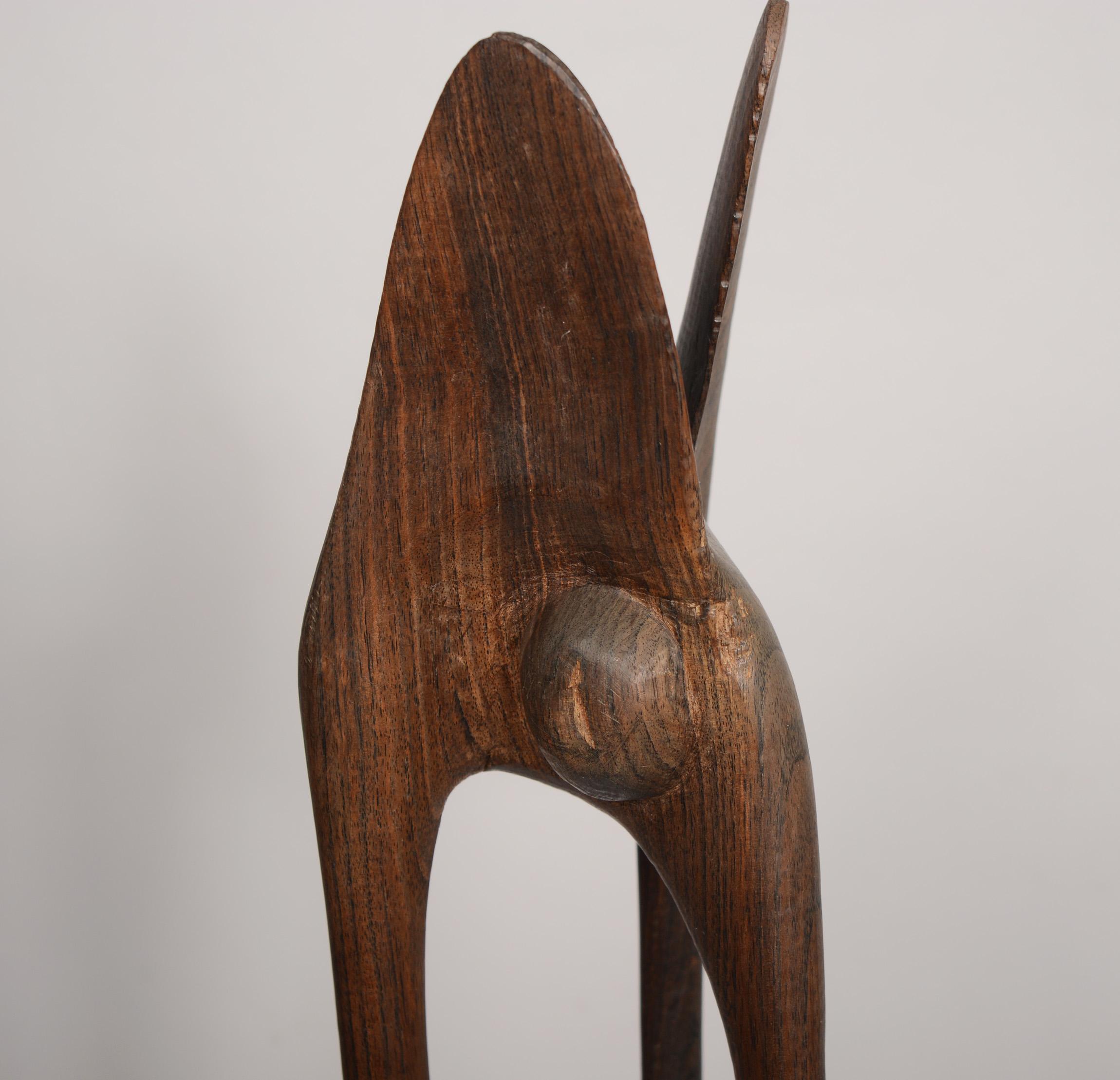 Hardwood Makonde African Abstract Carved Wood Shetani Sculpture