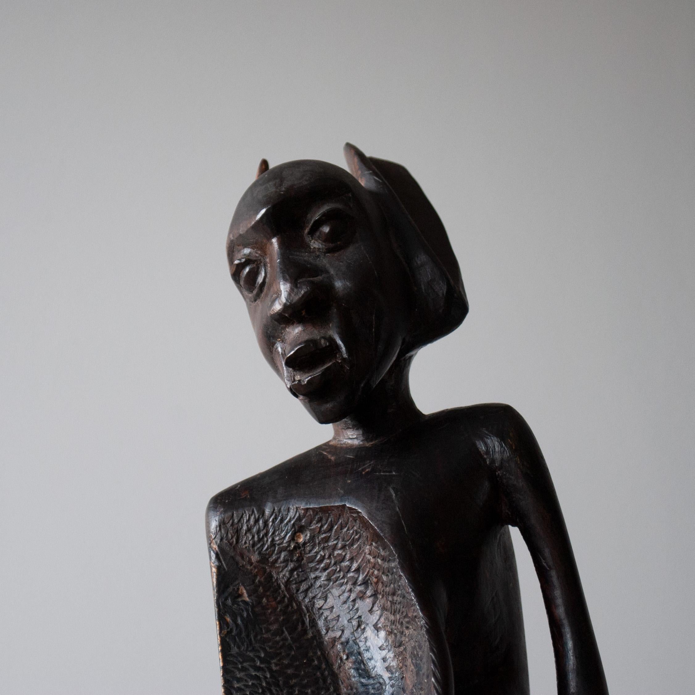 Makonde Carved Figure In Good Condition For Sale In London, GB