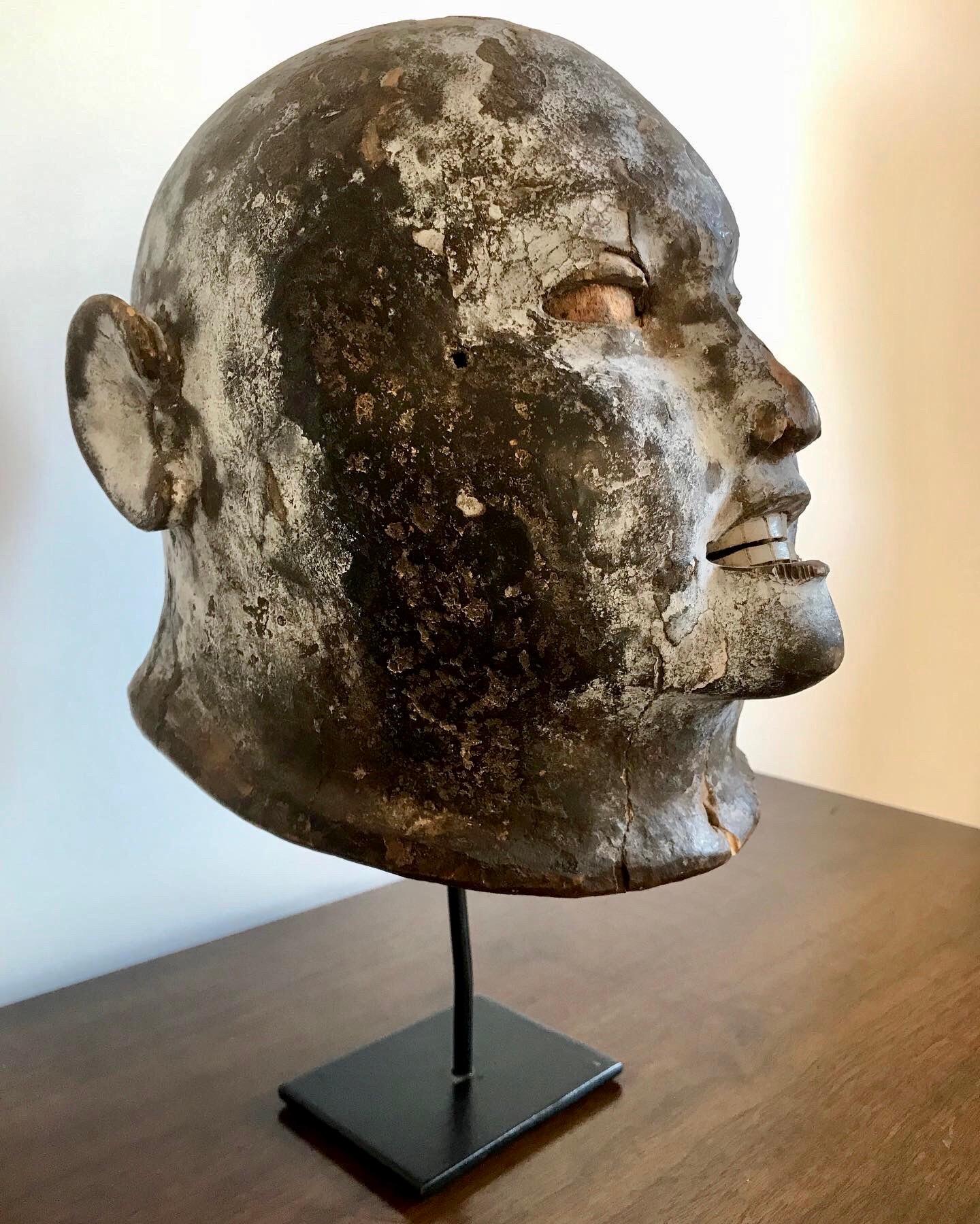 Hand-Carved Makonde Lipiko Helmet Mask African Arts