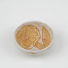 Makoto Kagoshima, 'Yellow Flower' small bowl, Japan ceramic pottery artist maker