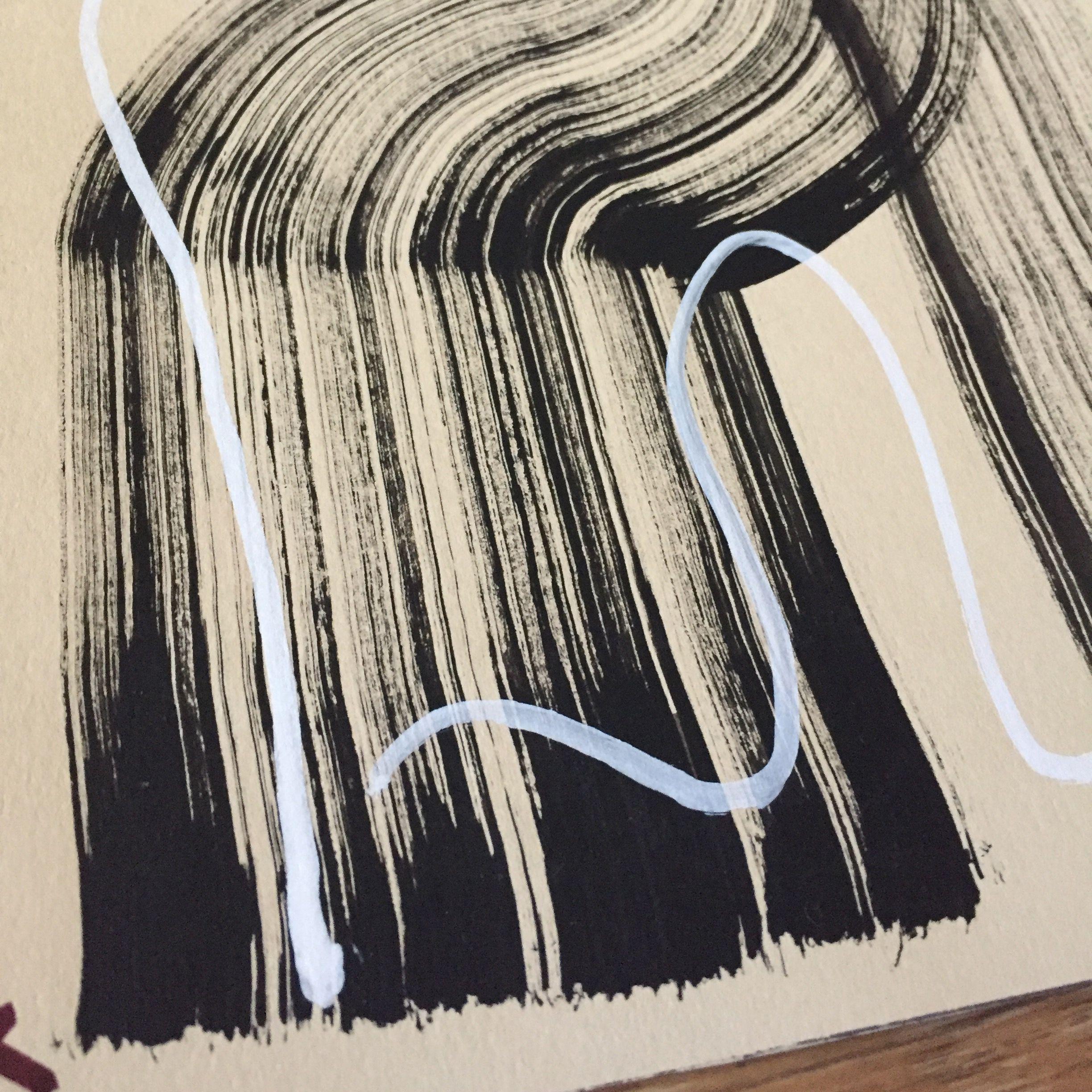 Continuum IX, Pintura, Acrílico sobre papel - Abstract Painting Gris de Maksym Skvortsov