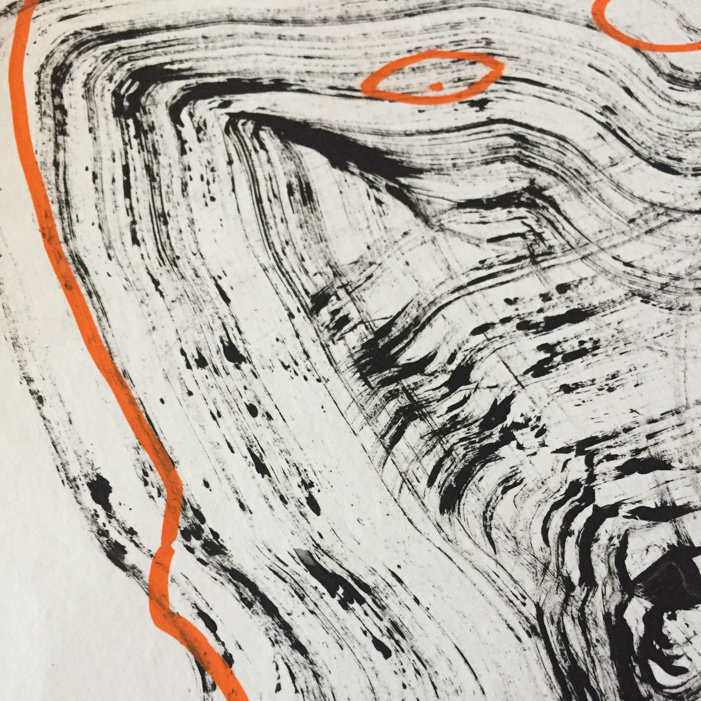 Universum mini VIII, Pintura, Acrílico sobre papel - Abstract Painting Gris de Maksym Skvortsov