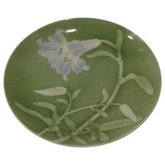 Vassoio in ceramica giapponese moderno Makuzu Kozan