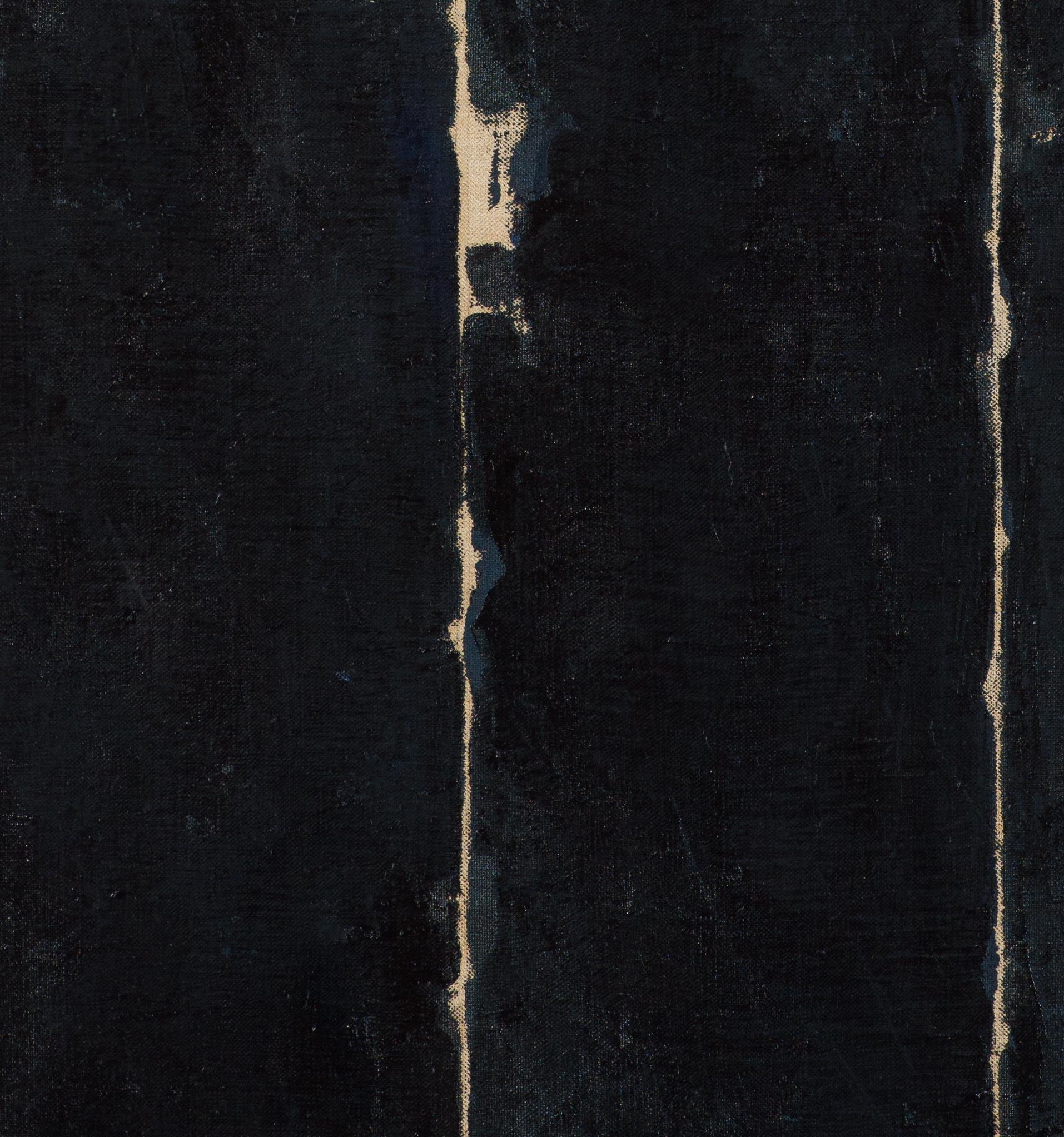 1978 (black) - Black Abstract Painting by Mala Breuer
