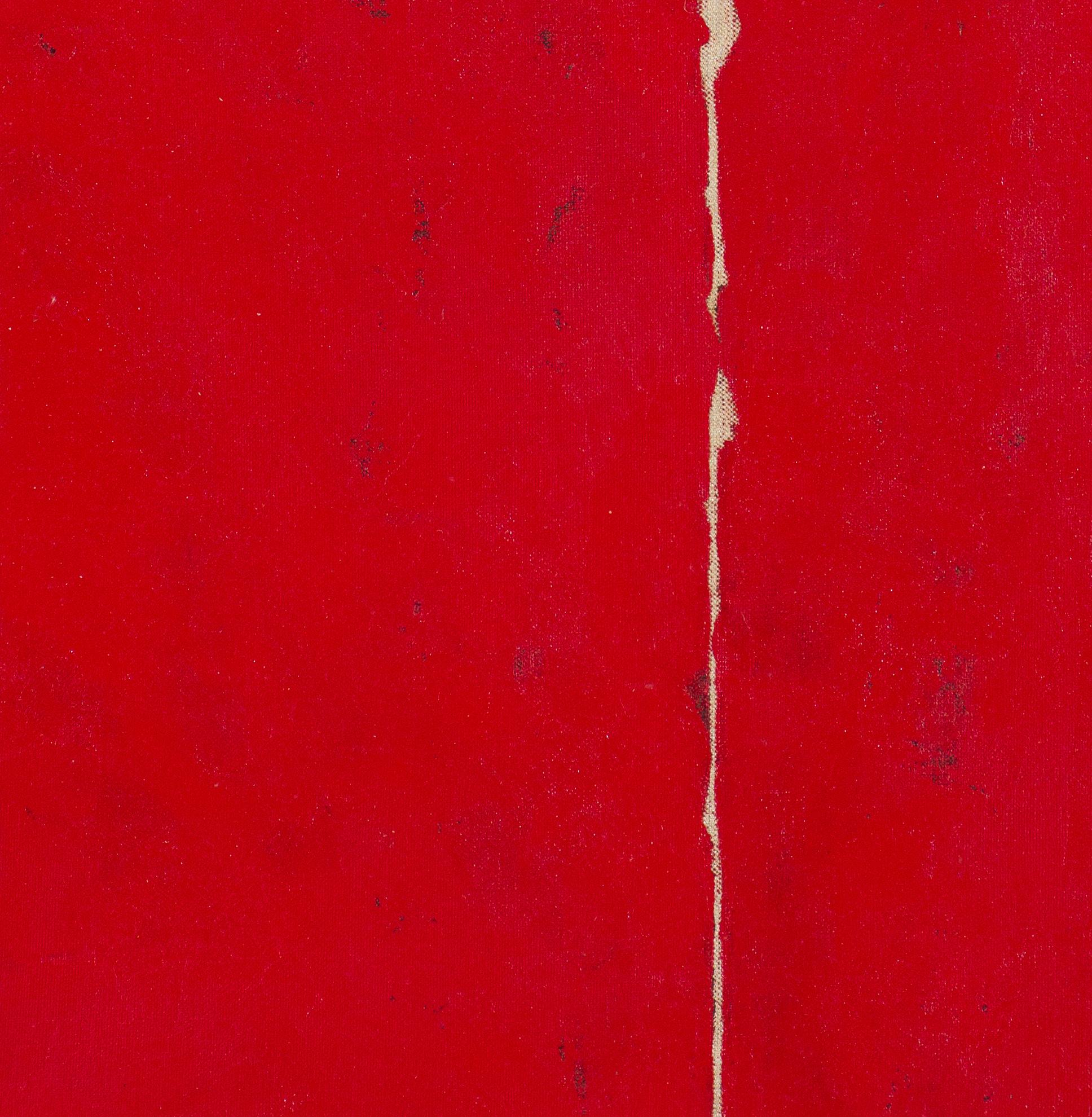 1978 (red) - Red Abstract Painting by Mala Breuer