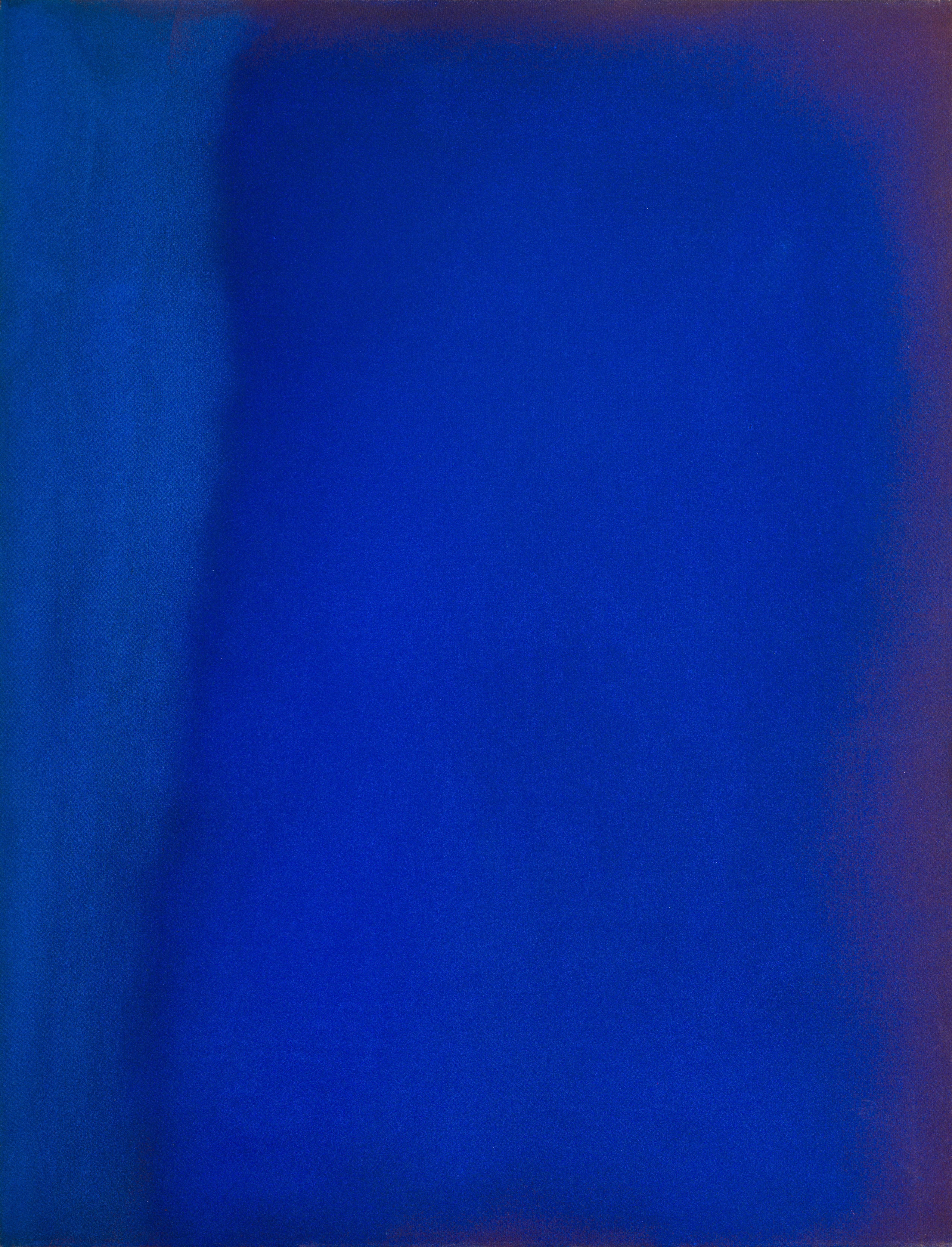 Mala Breuer Abstract Painting - Untitled (Blue 1969)