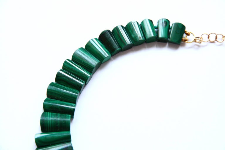 •AEON• malachite + gold necklace (16