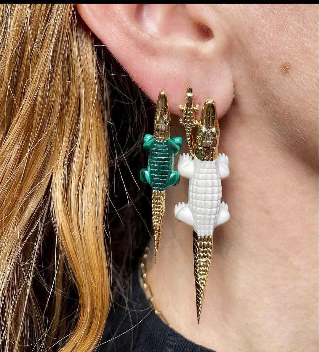alligator bite earrings
