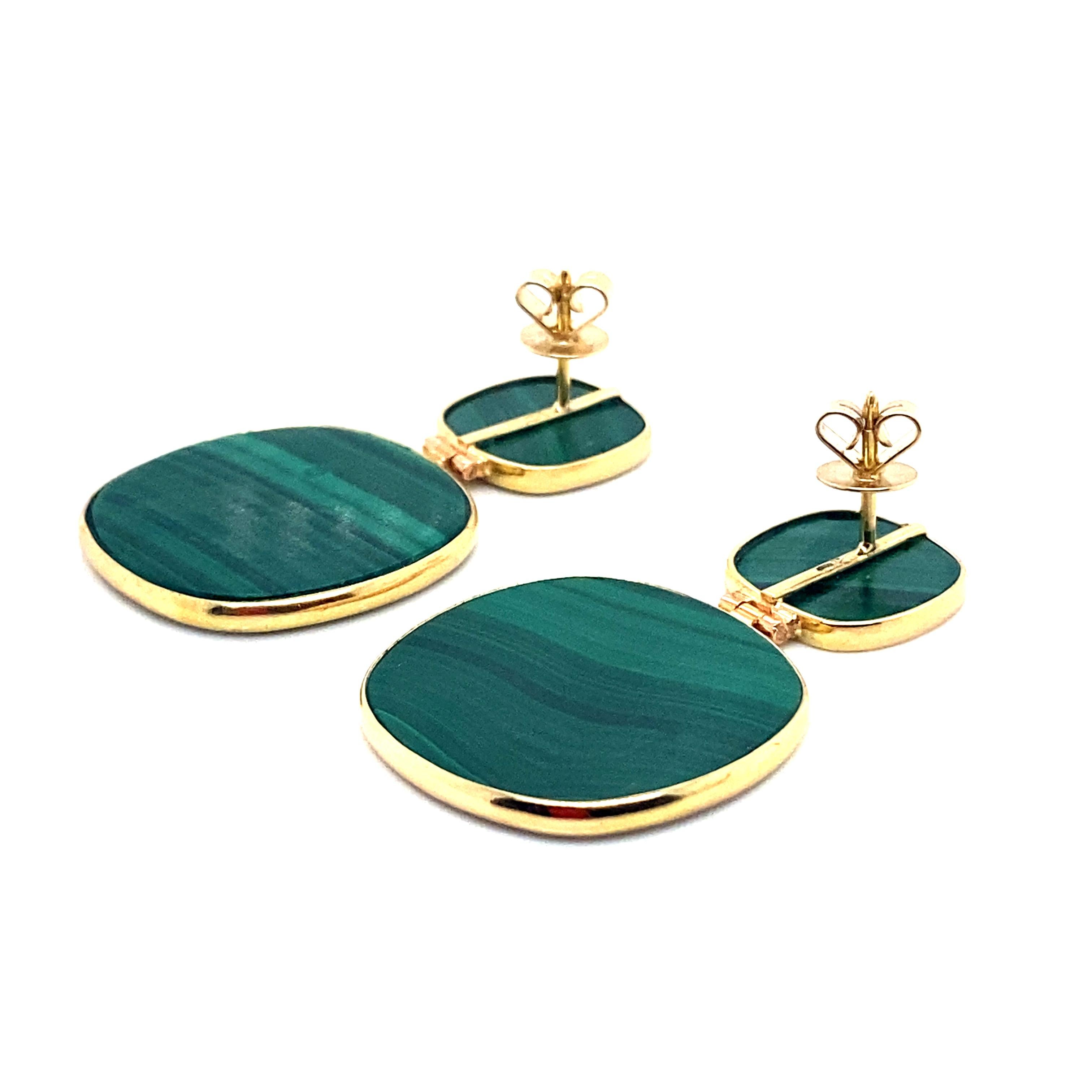 malachite earrings