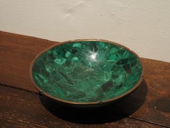 Malachite and brass scale