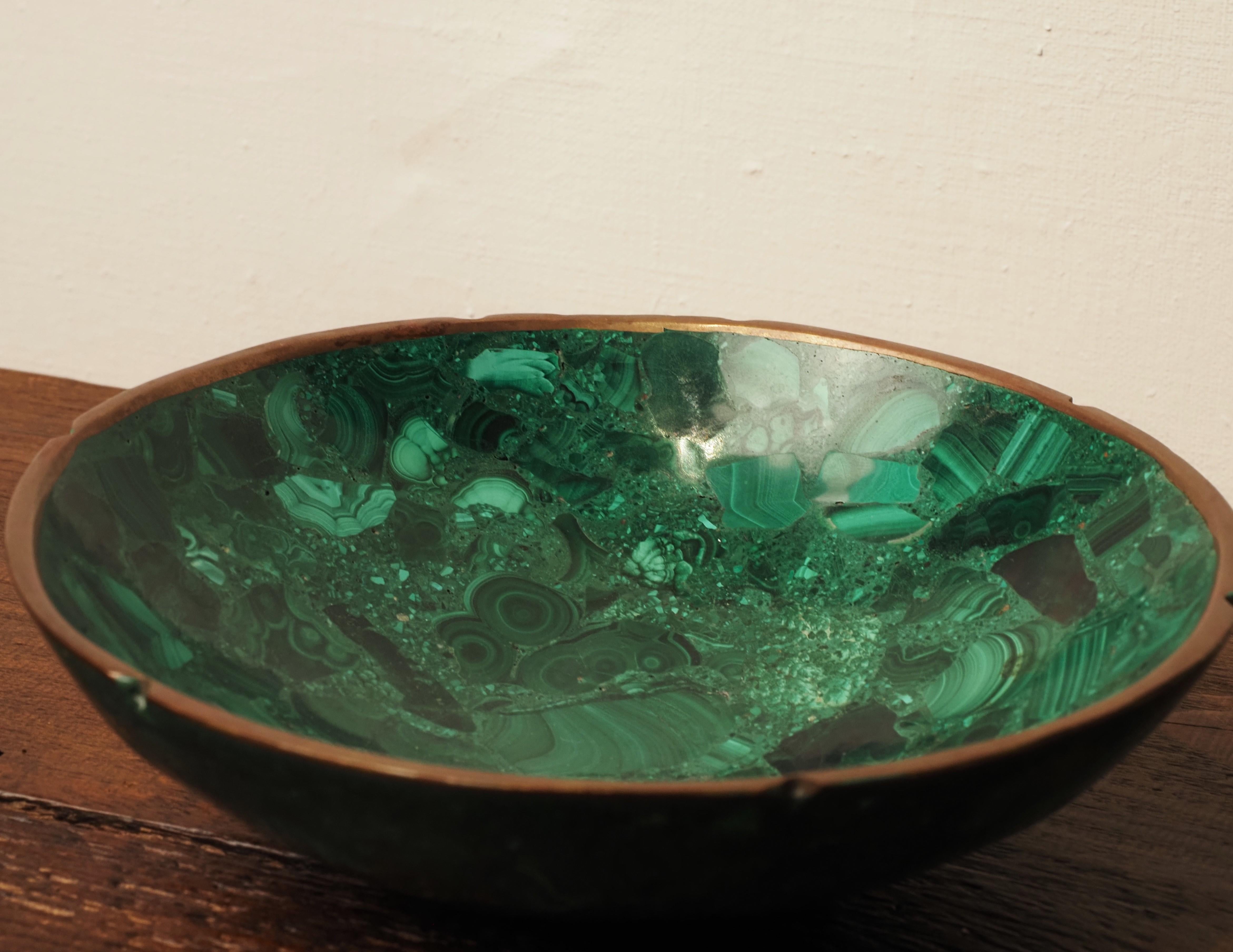 Hollywood Regency Scala in malachite e ottone in vendita
