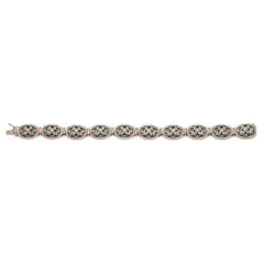 Malachite and Diamond Pink Gold Bracelet