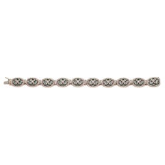 Armband aus Roségold mit Malachit und Diamanten