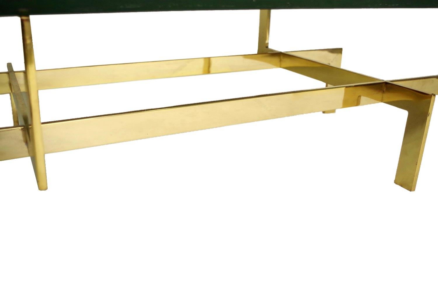 20th Century Malachite and Gilt Brass Coffee Table, circa 1970