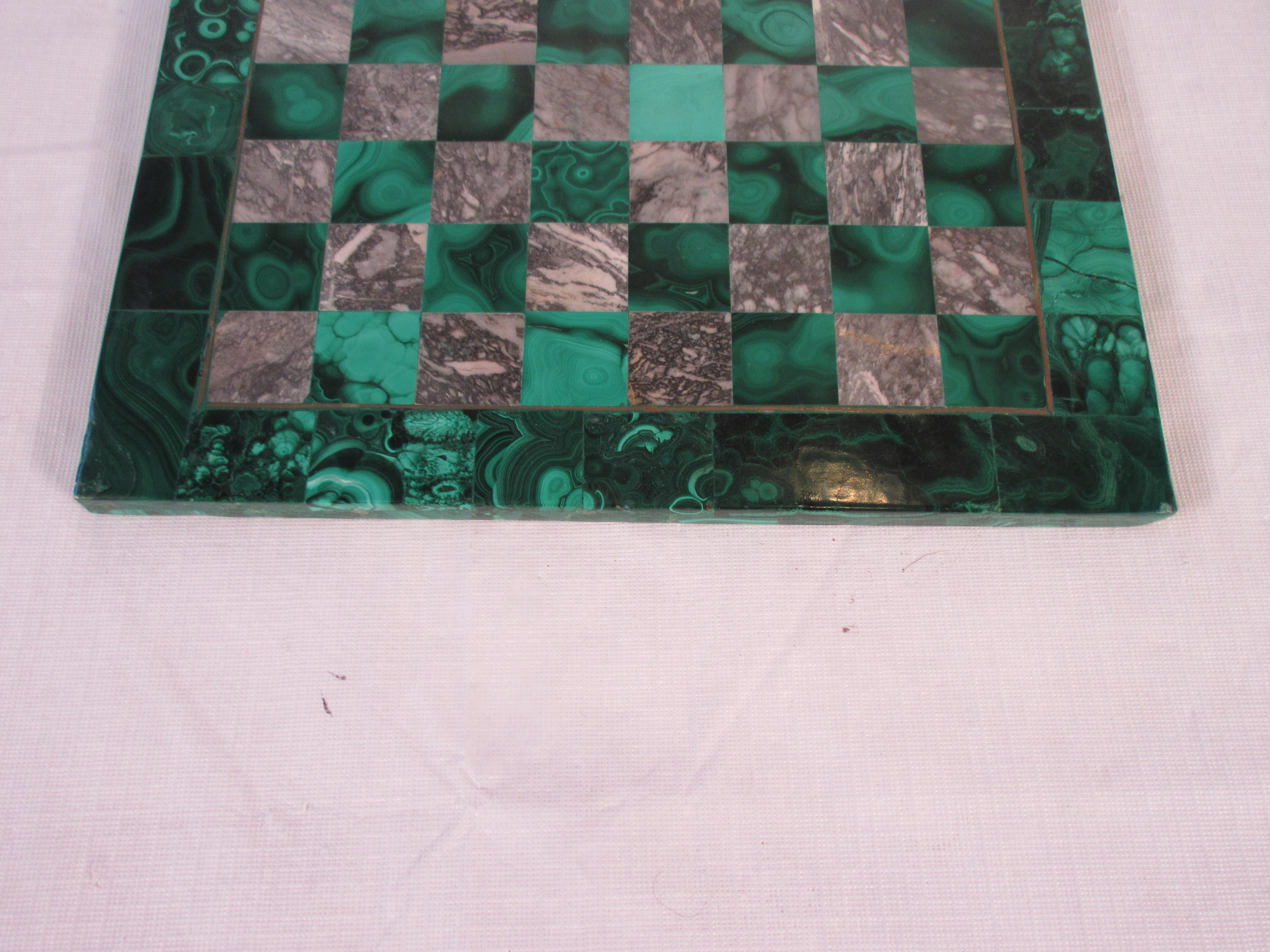 Malachite and Marble Chess Board 3