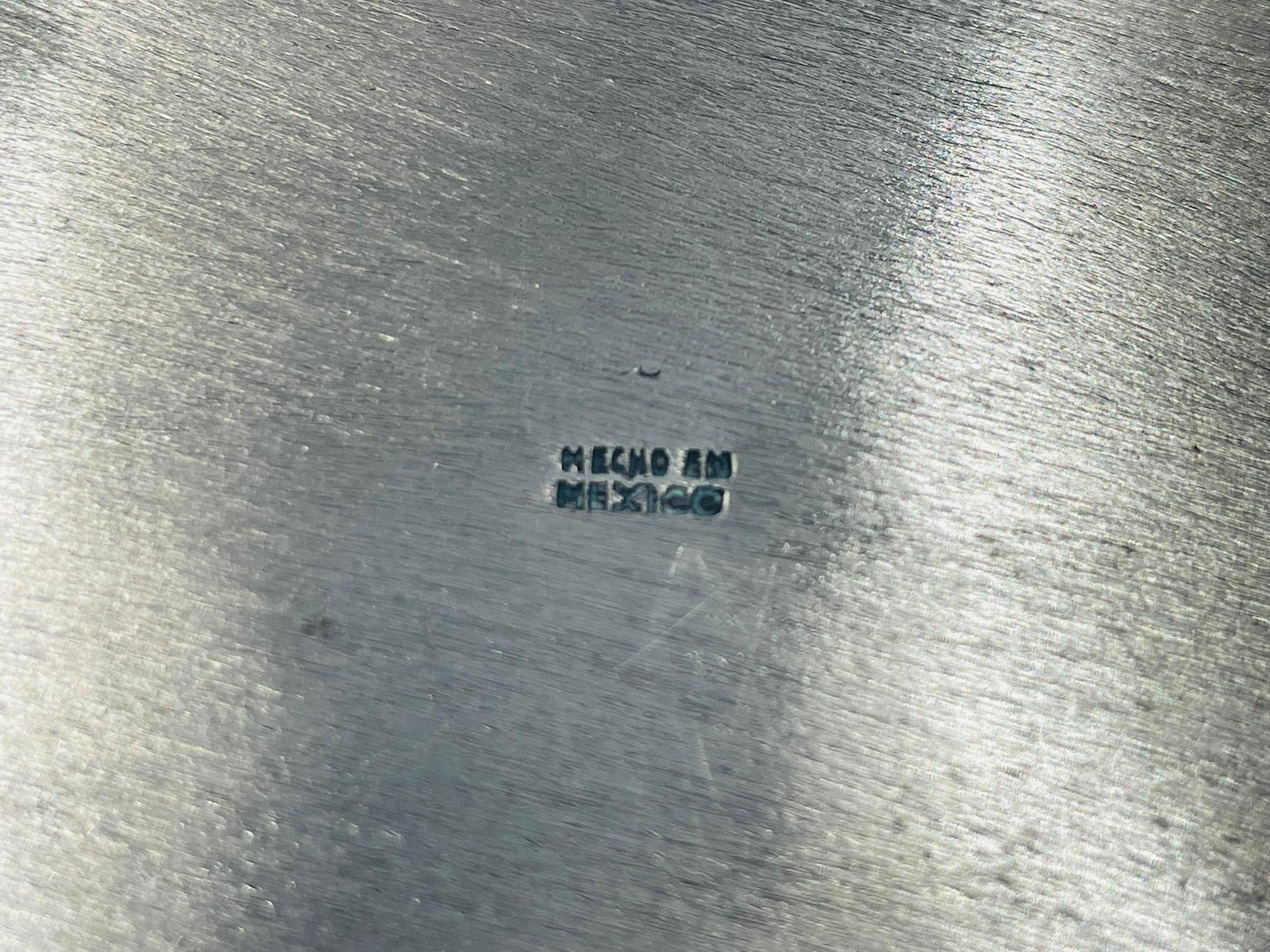 Vassoio in malachite e placca d'argento, Messico, anni '50, nello stile di Los Castillo in vendita 12