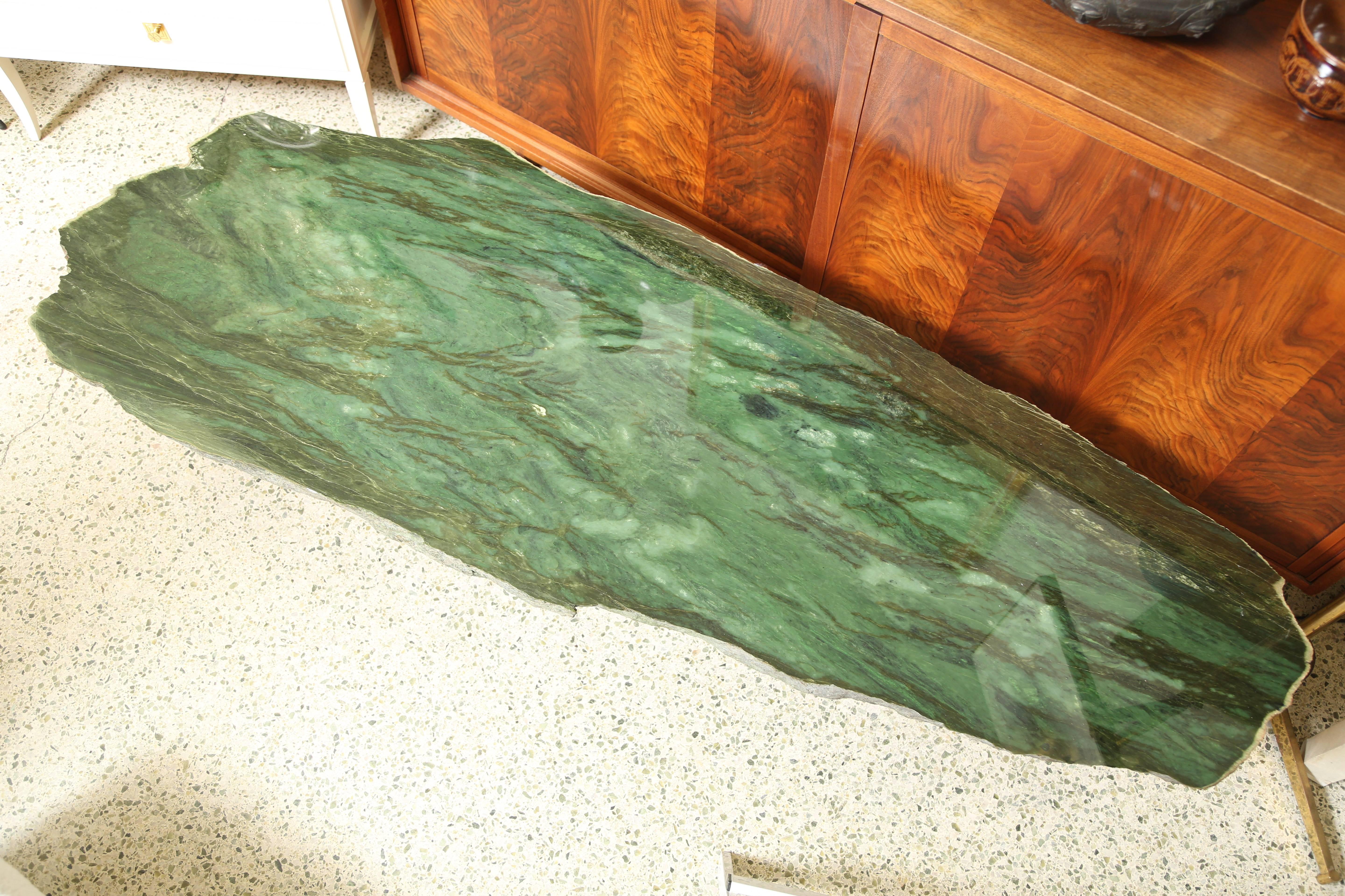 Malachite and Walnut Coffee Table 1