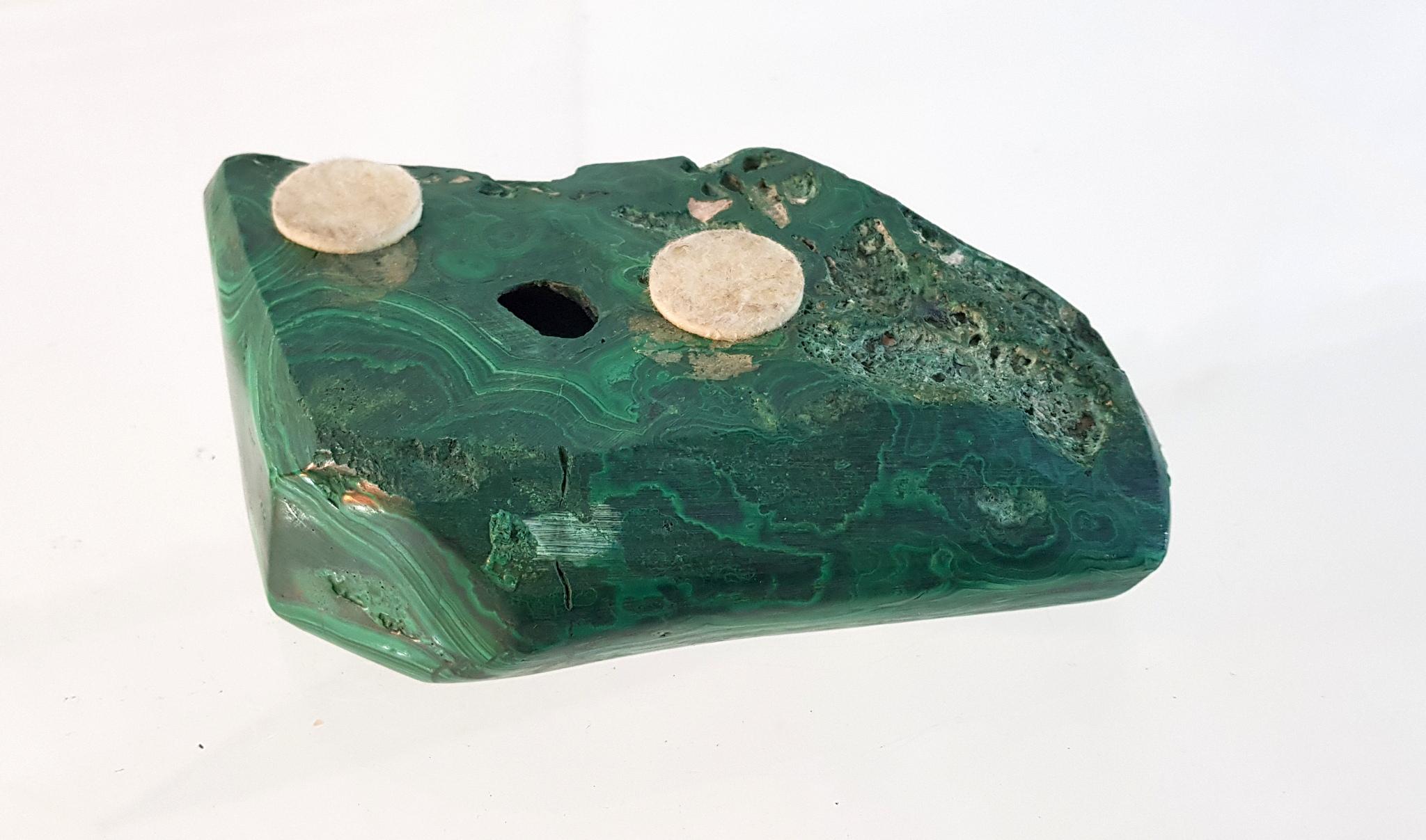 Malachite Ashtray and Rhino Figurine In Good Condition In Albano Laziale, Rome/Lazio