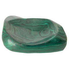 Malachite Ashtray Vide Poche Desk Accessory Green Color Africa 20th Century