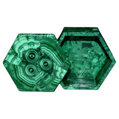 Malaquita Caja Ojo de Buey Hexágono
