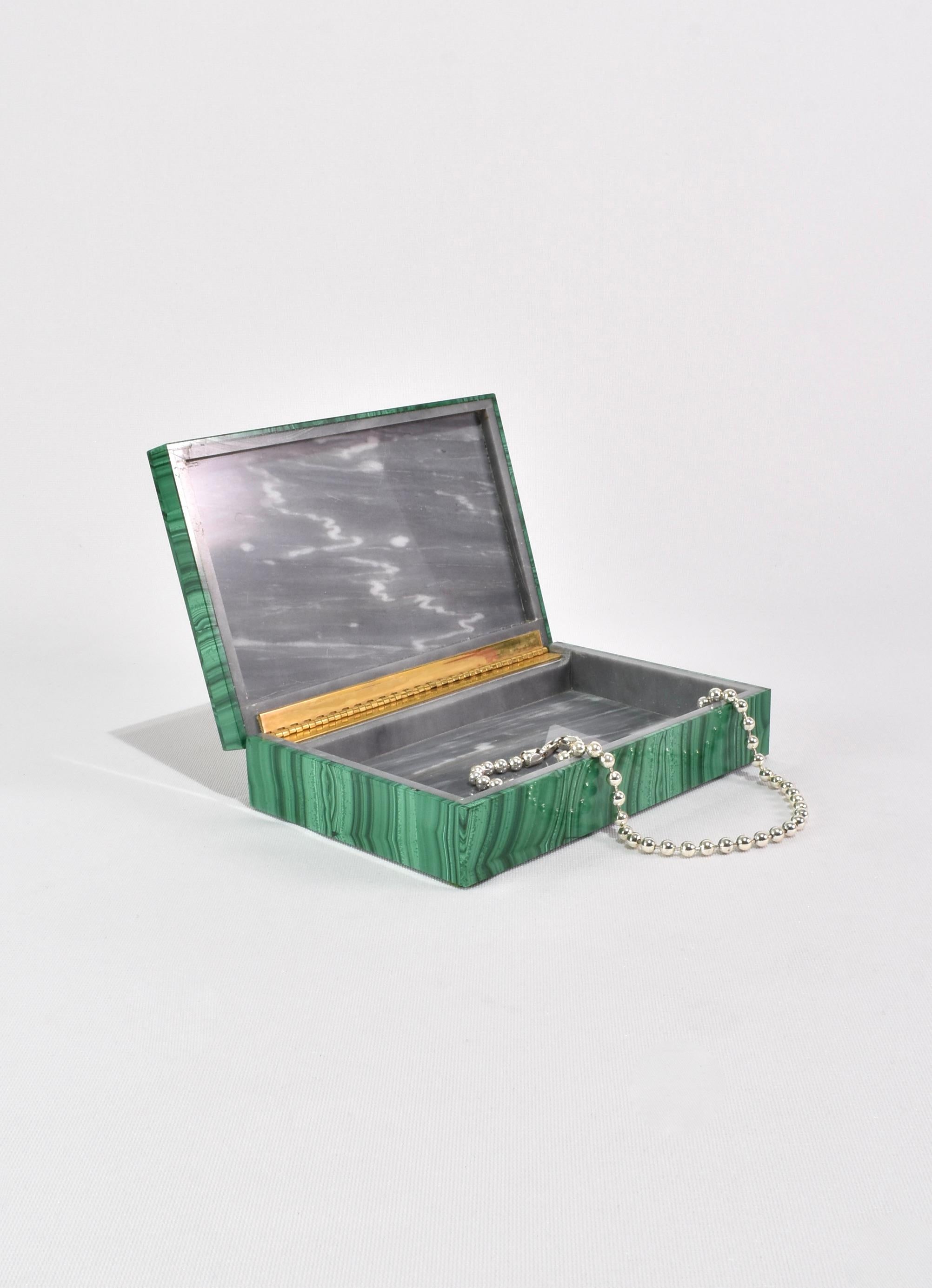 Hand-Crafted Malachite Box For Sale