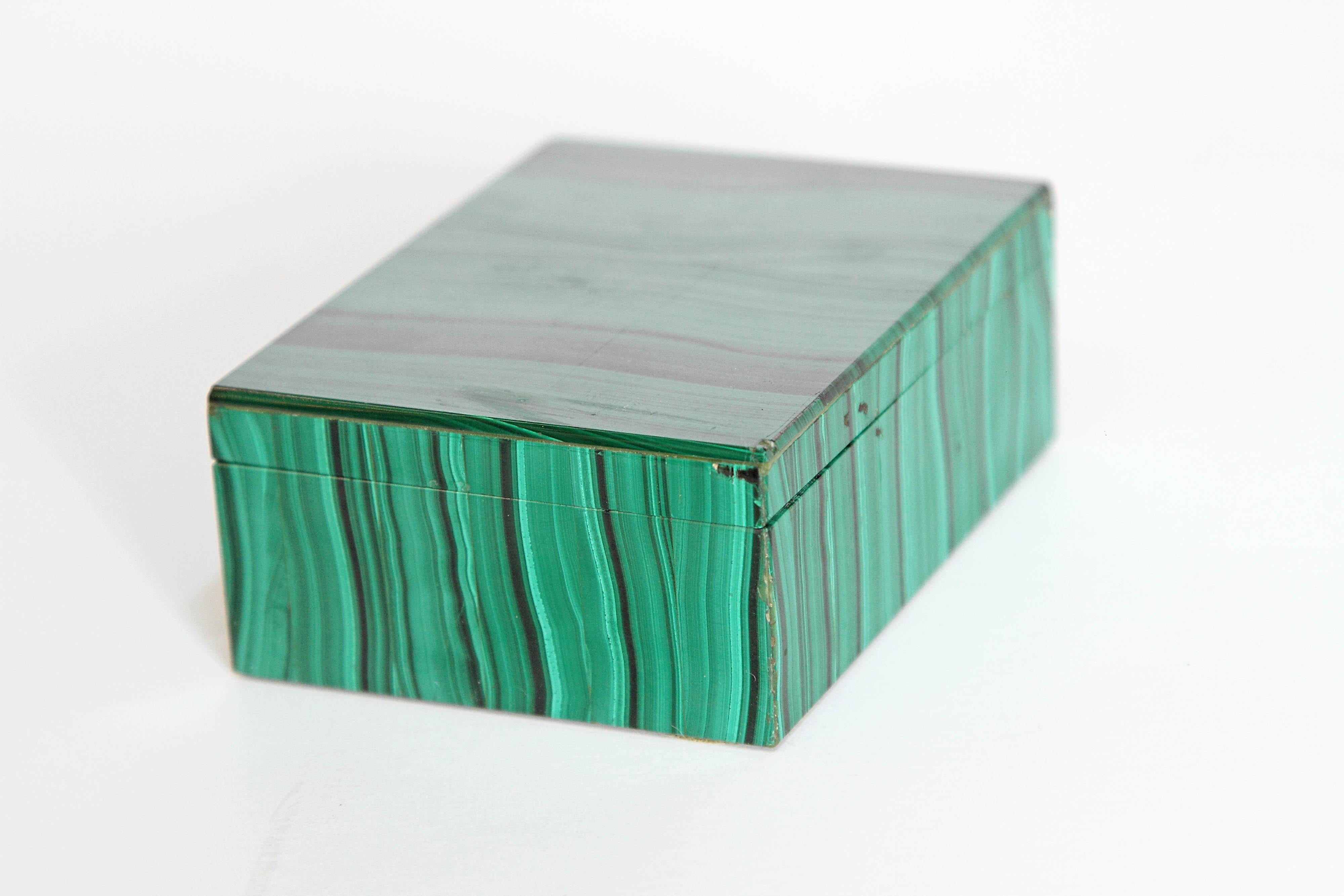 20th Century Malachite Box