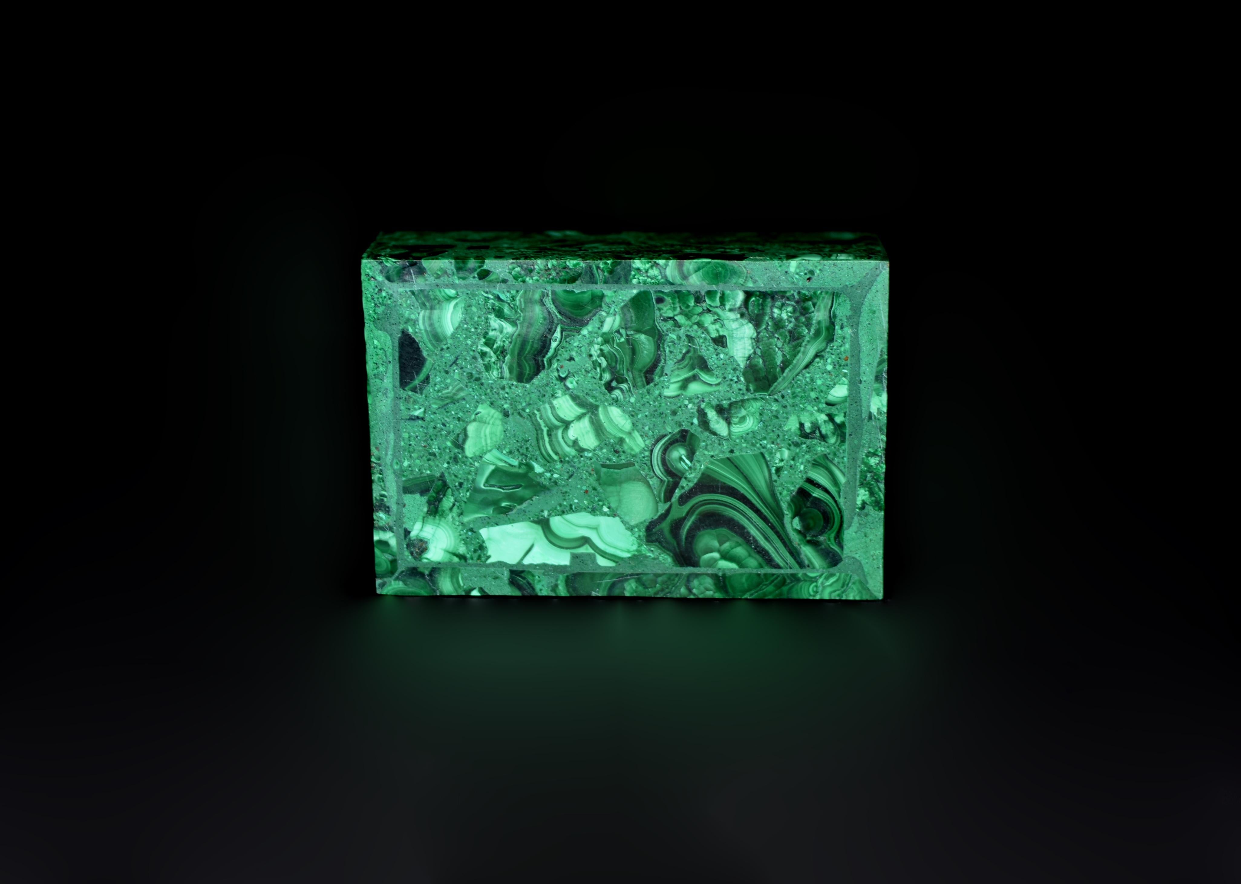 Malachite Box Gemstone Box Botanical Veins For Sale 5