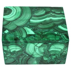 Malachite Box Gemstone Box 4" Big Ripple