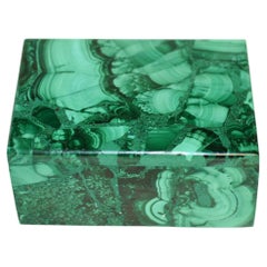 Malachite Box Gemstone Box Big Roses