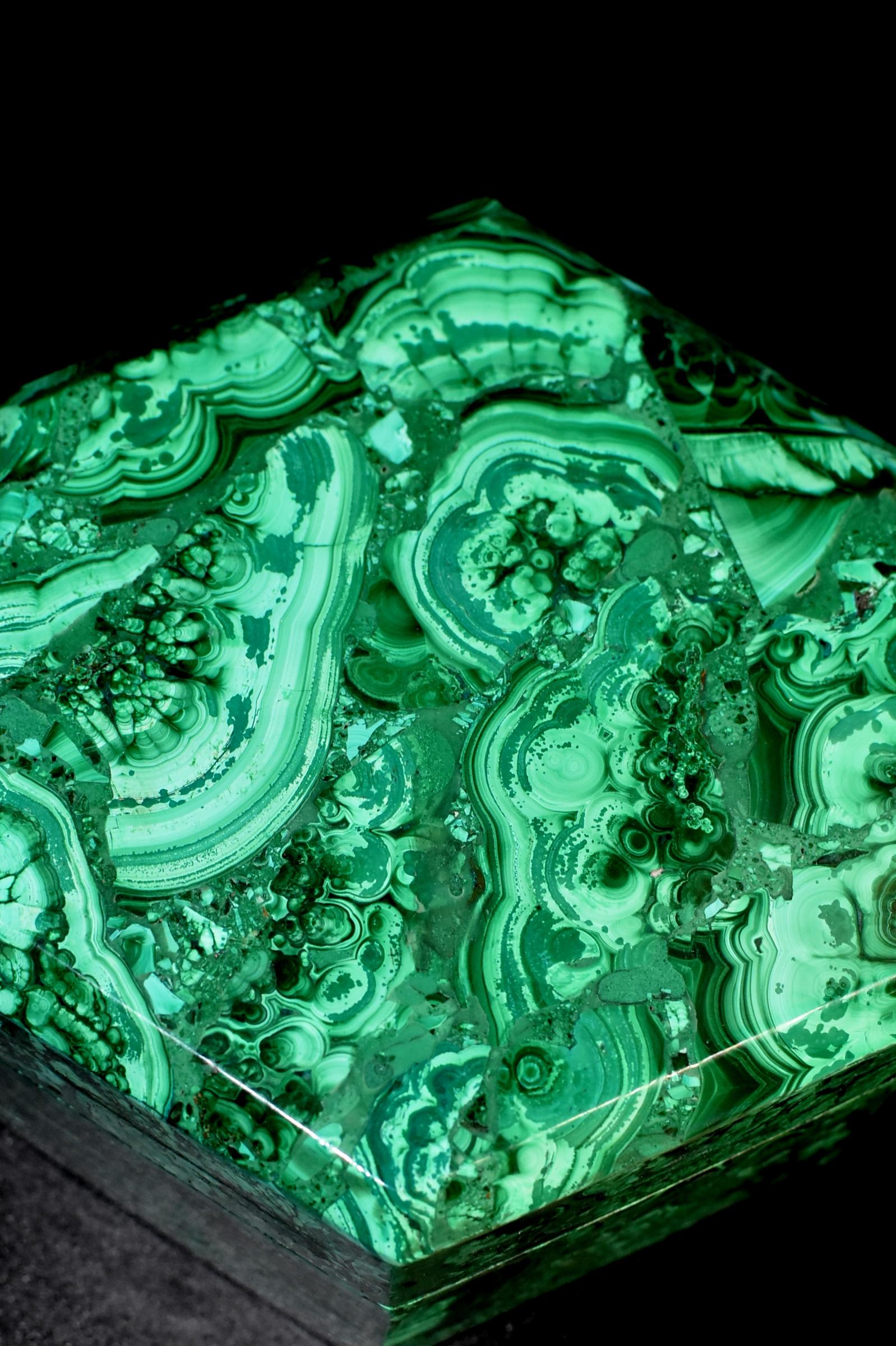 Malachite Box, Large, 2.76 lb, Natural Gemstone 12