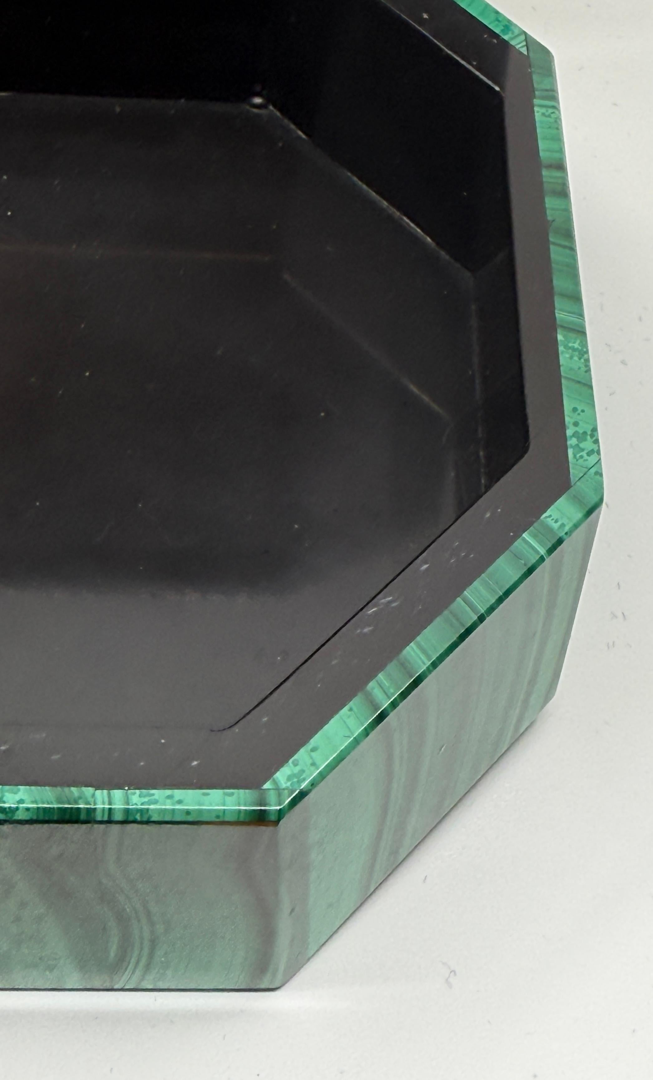 Malachite Box Marked Asprey For Sale 8
