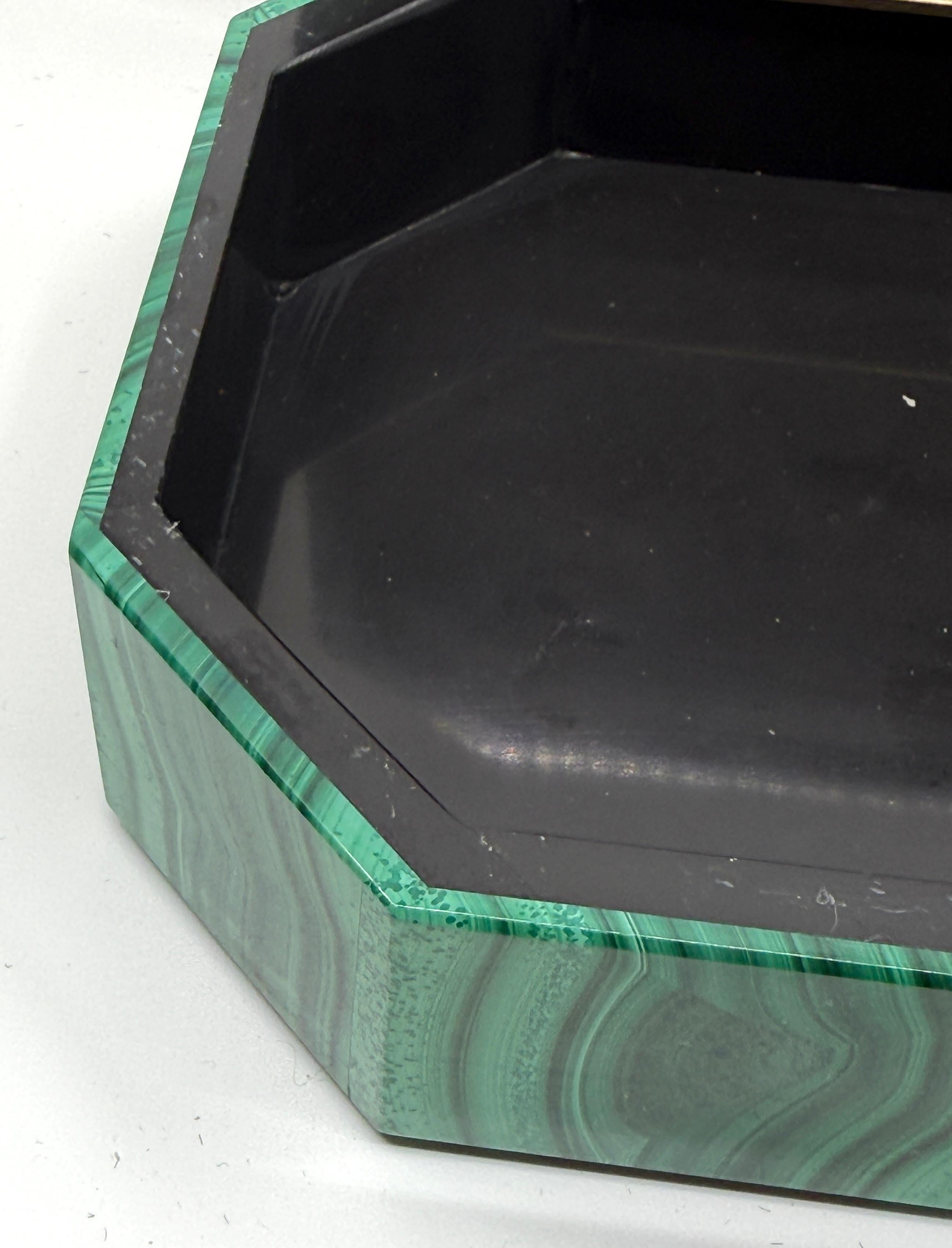 Malachite Box Marked Asprey For Sale 9
