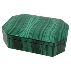 Malachite Box Marked Asprey