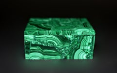 Caja de malaquita Caja de piedras preciosas naturales de 4