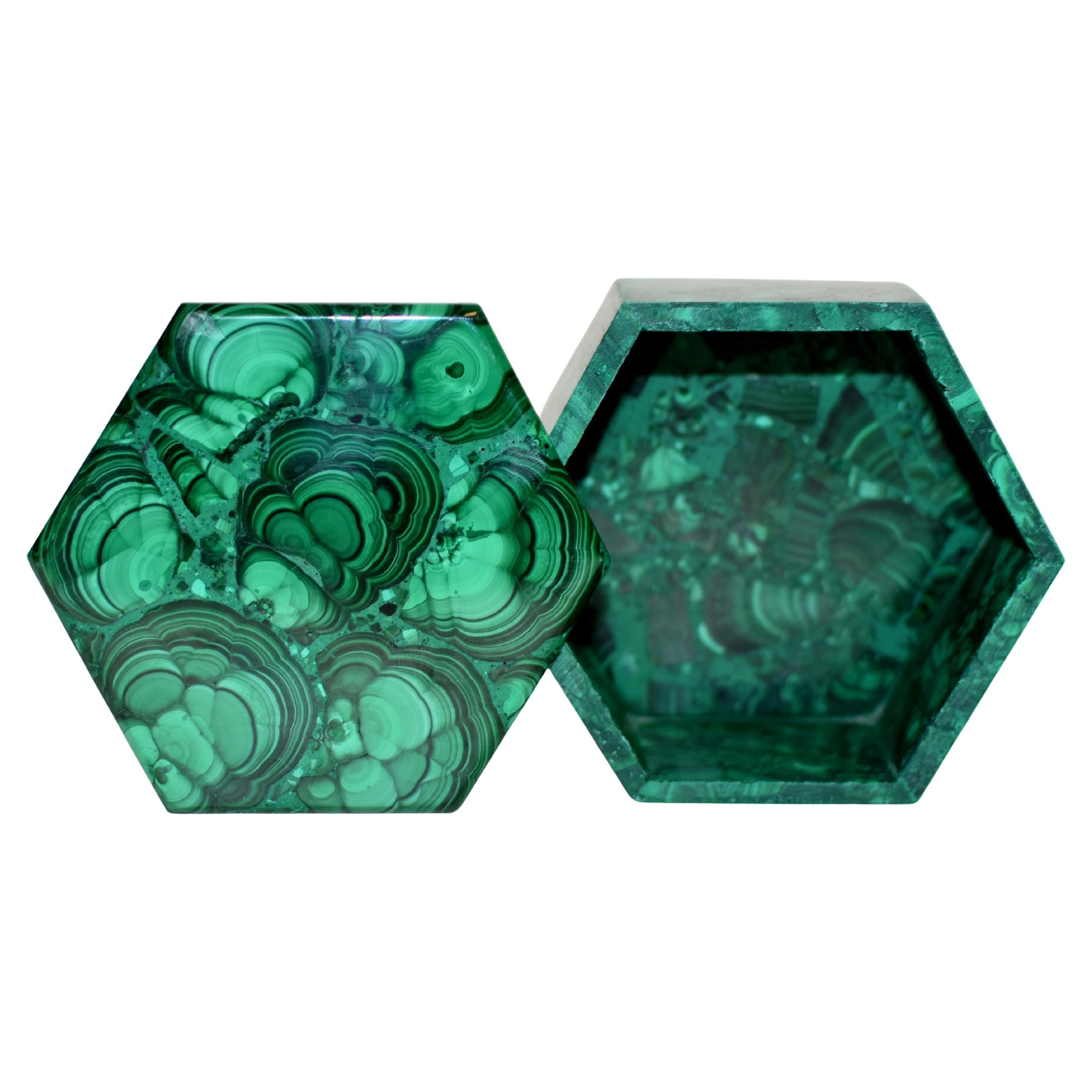 Malachite Box Turkey Tail Hexagonal
