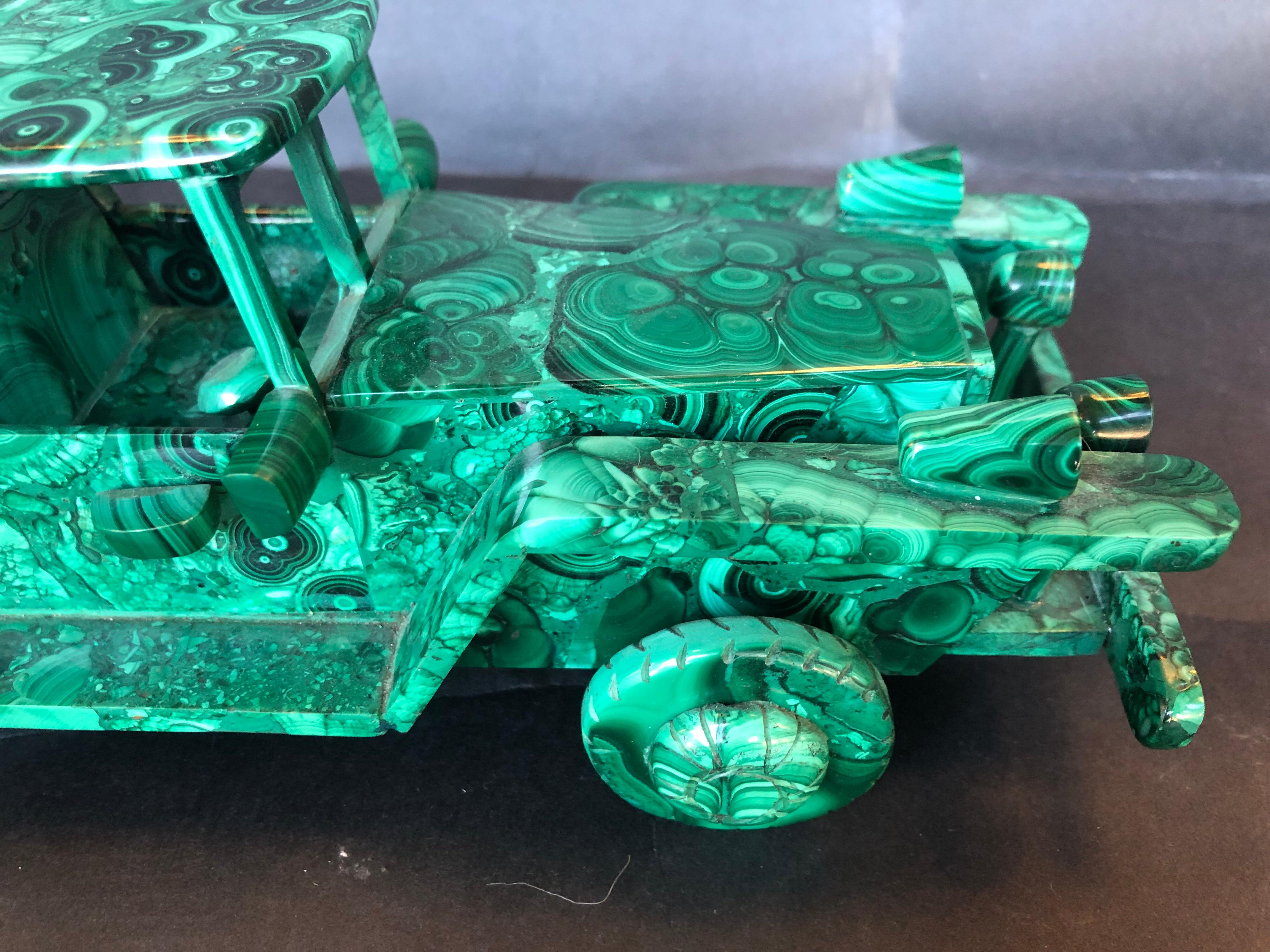 Malachite Car In Excellent Condition For Sale In Los Angeles, CA