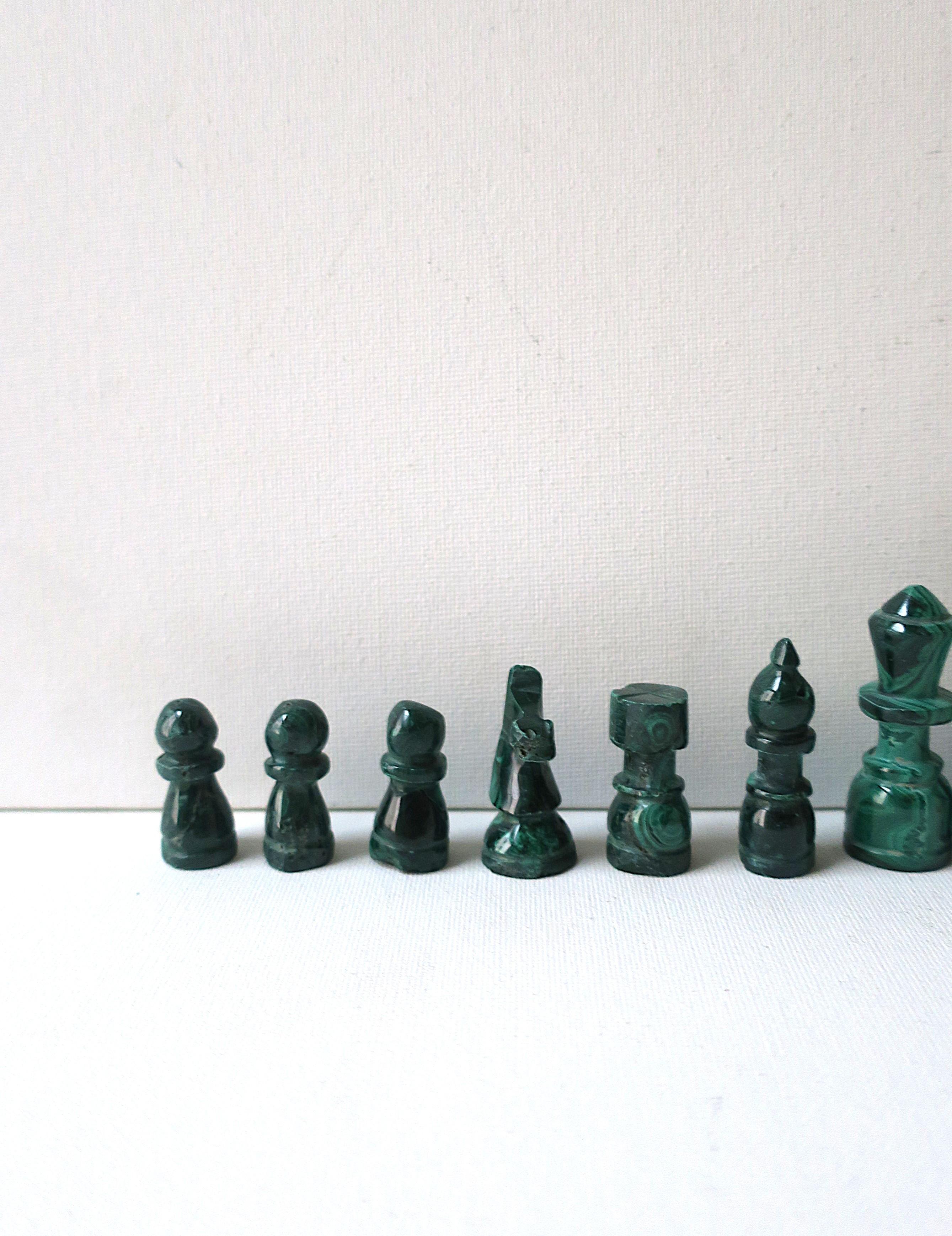 Malachite Chess Pieces For Sale 1