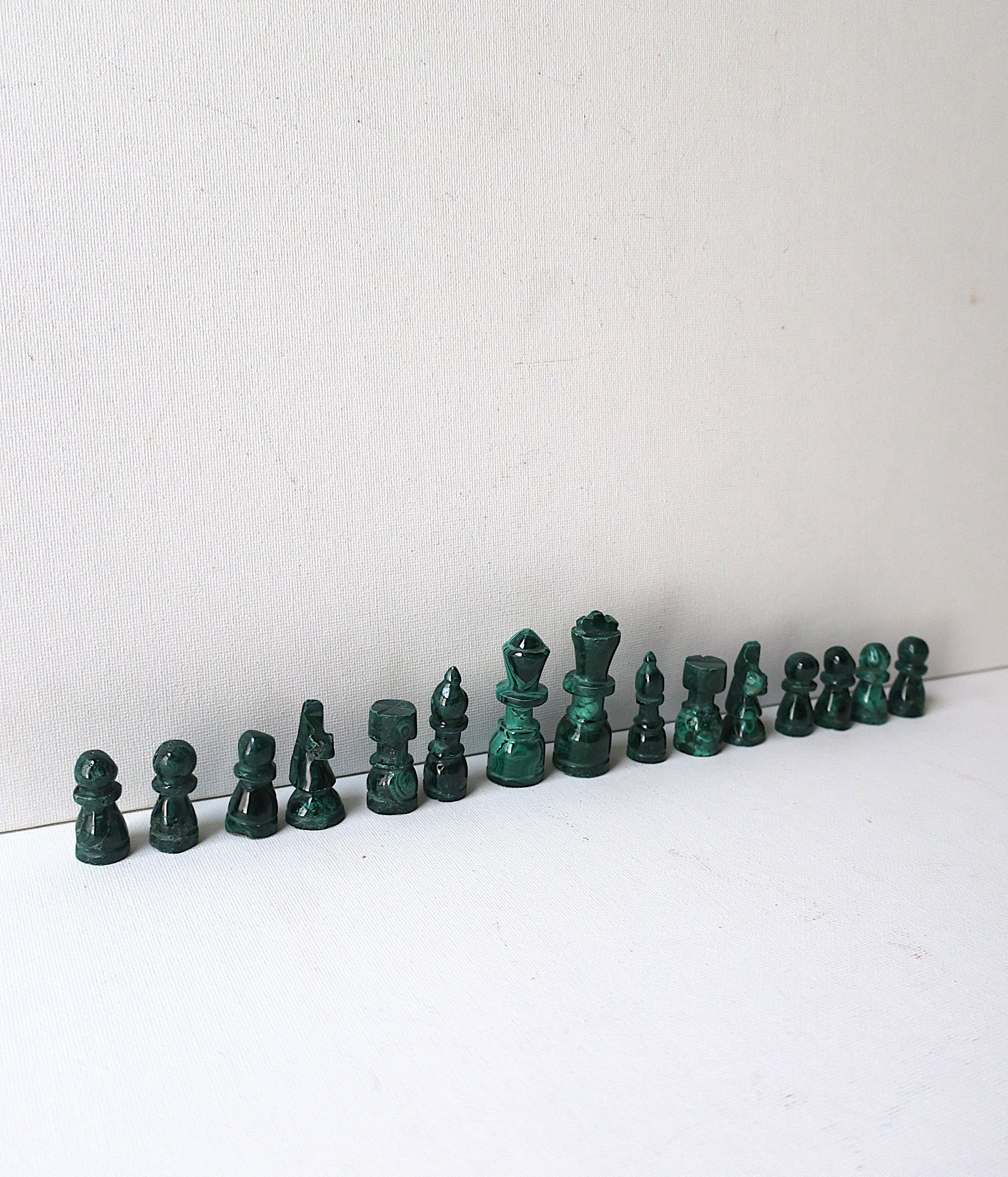 Malachite Chess Pieces For Sale 3
