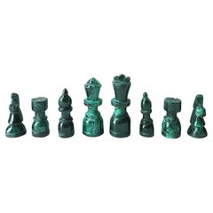 Pièces d'échecs en malachite