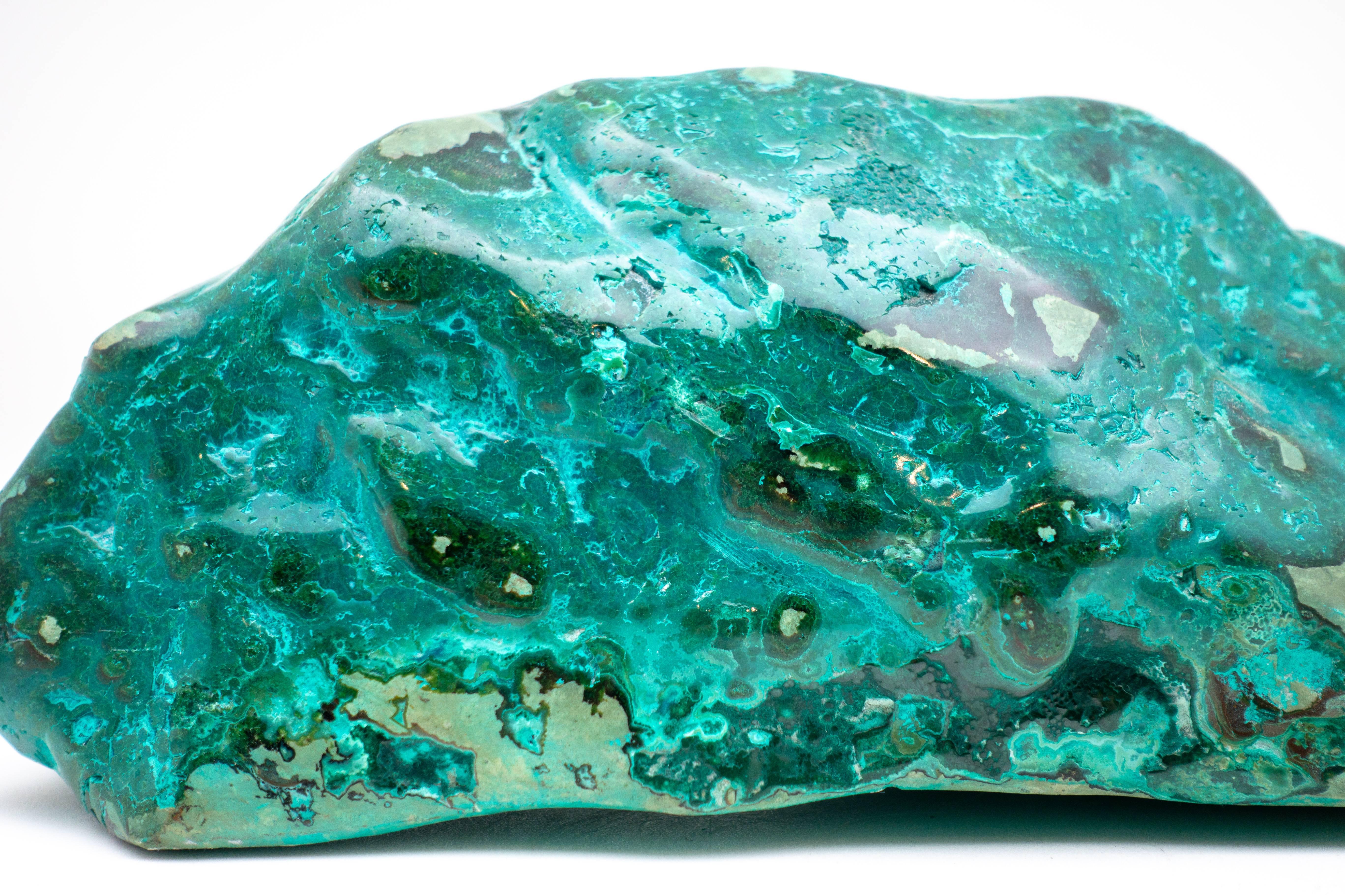Contemporary Malachite-Chrysocolla Specimen Large For Sale