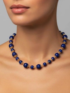 Malachite & Diamond 14K Yellow Gold Necklace