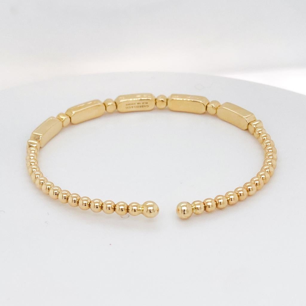 Bracelet jonc Flex géométrique en or jaune 14 carats serti de diamants et de malachite BG4940 Neuf - En vente à Austin, TX