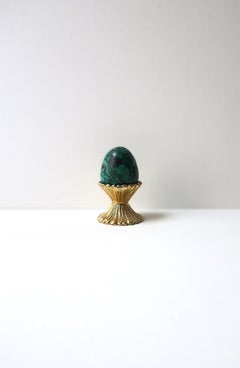 Malachite Egg Sculpture