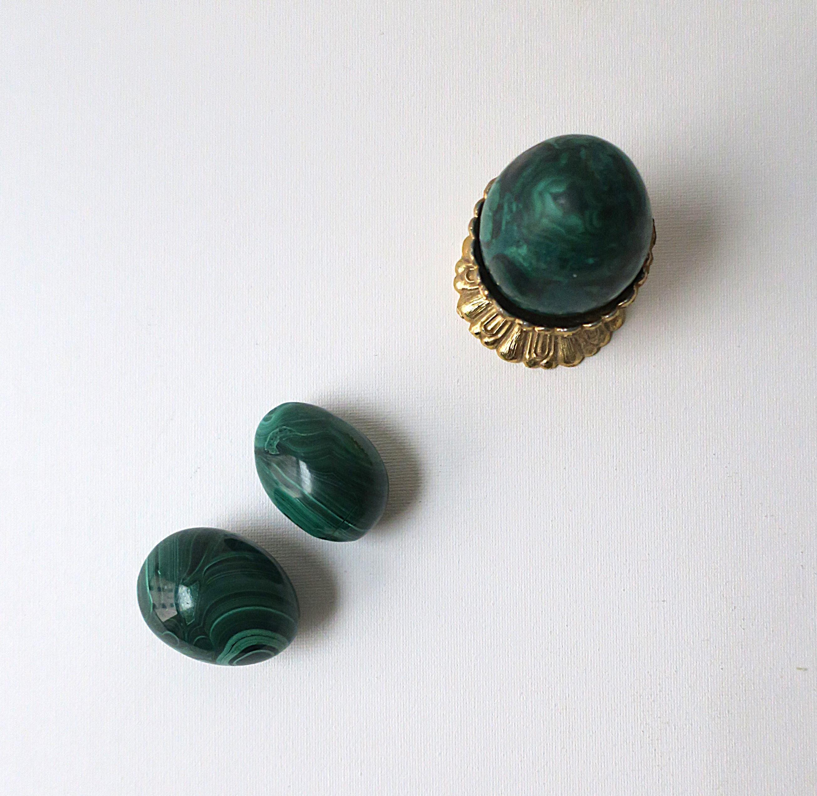 20th Century Malachite Eggs For Sale