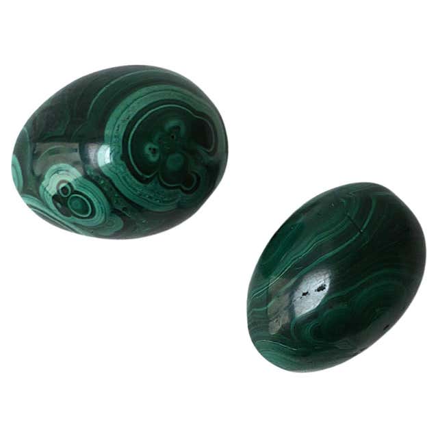Œuf en malachite Midcentury sur Œuf en malachite Midcentury sur