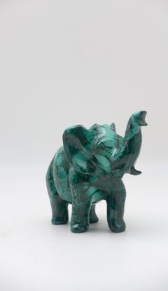 Malachite Elephant Carving