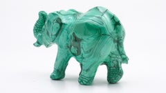Malachite Elephant Carving