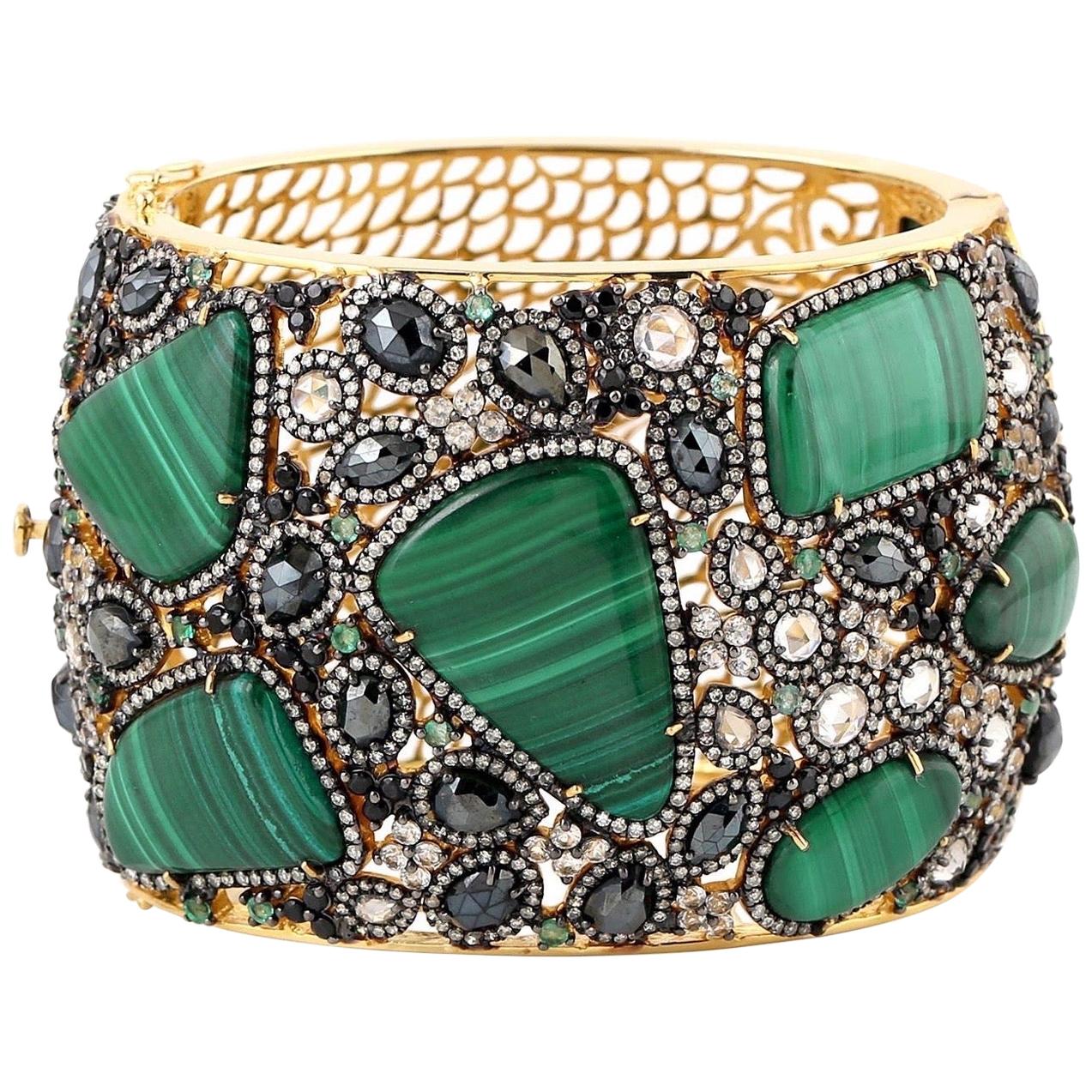 R.C.M. Diamond Cuff Bracelet at 1stdibs